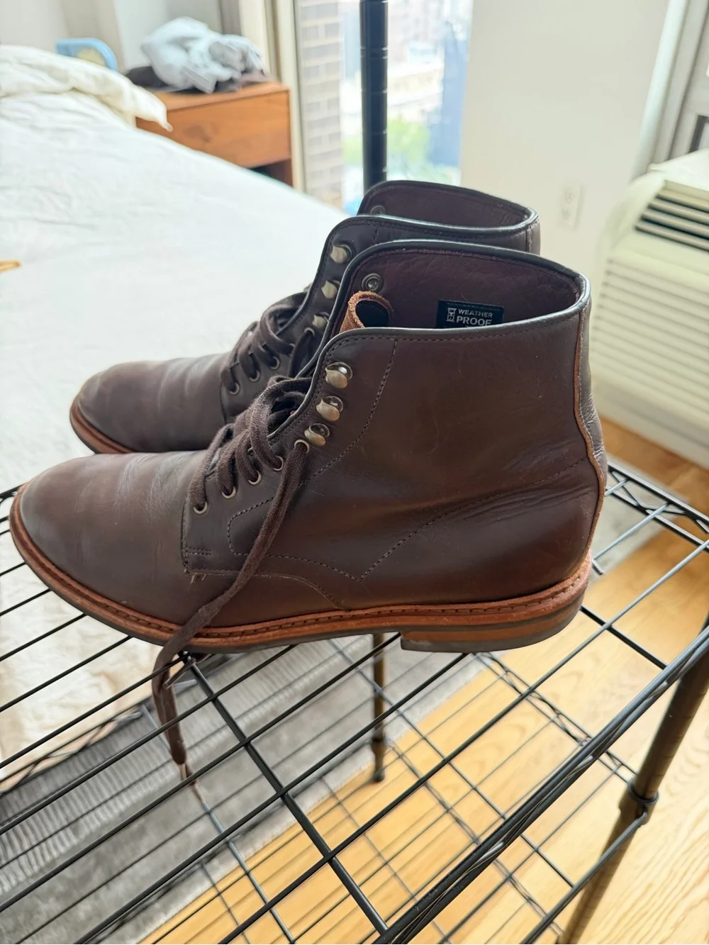 Allen Edmonds Dark Brown Leather Lace-Up Boots